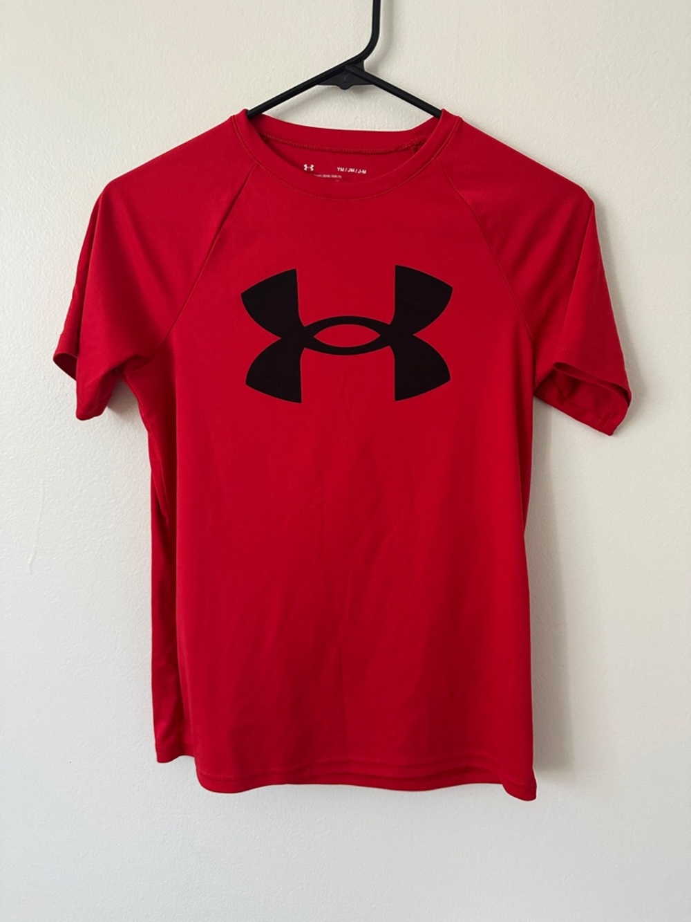 Under Armour Red Short Sleeve Tee with Black Logo